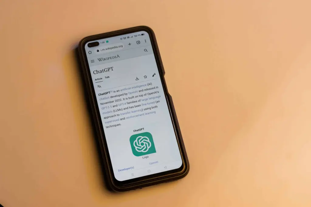 Teléfono móvil con ChatGPT